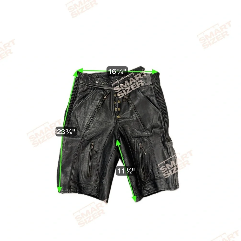 Object From Nothing 1 Of 1, Handmade Leather Shorts, Repurposed Vintage Leather - Picture 7 of 7